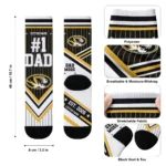 Missouri Tigers Socks Custom Pinstripe Chevron Black White Best Selling