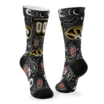 Missouri Tigers Socks Custom Scattered Icons Black Best Selling
