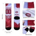 Montreal Canadiens Socks Custom Geometric Tech Red Best Selling