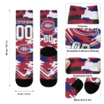 Montreal Canadiens Socks Custom Woodland Camo Red Best Selling