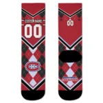 Montreal Canadiens Socks Customized Argyle Pattern Red Best Selling