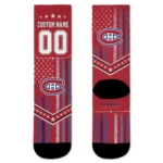Montreal Canadiens Socks Customized Star Stripes Red White Best Selling