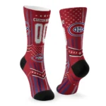 Montreal Canadiens Socks Customized Star Stripes Red White Best Selling