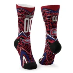 Montreal Canadiens Socks Personalized Leopard Print Red Black Best Selling