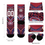 Montreal Canadiens Socks Personalized Leopard Print Red Black Best Selling