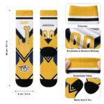 Nashville Predators Socks Custom Arrow Blocks Gold Best Selling