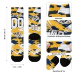 Nashville Predators Socks Customized Woodland Camo Gold Best Selling