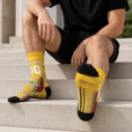 Nashville Predators Socks Personalized Star Stripes Gold White Best Selling