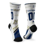Navy Midshipmen Socks Personalized Nautical Icons Blue White Best Selling