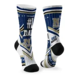 Navy Midshipmen Socks Personalized Pinstripe Chevron Blue White Best Selling