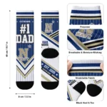 Navy Midshipmen Socks Personalized Pinstripe Chevron Blue White Best Selling