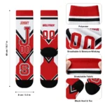 Nc State Wolfpack Socks Custom Arrow Blocks Red Best Selling