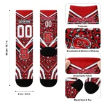 Nc State Wolfpack Socks Custom Leopard Print Red Black Best Selling