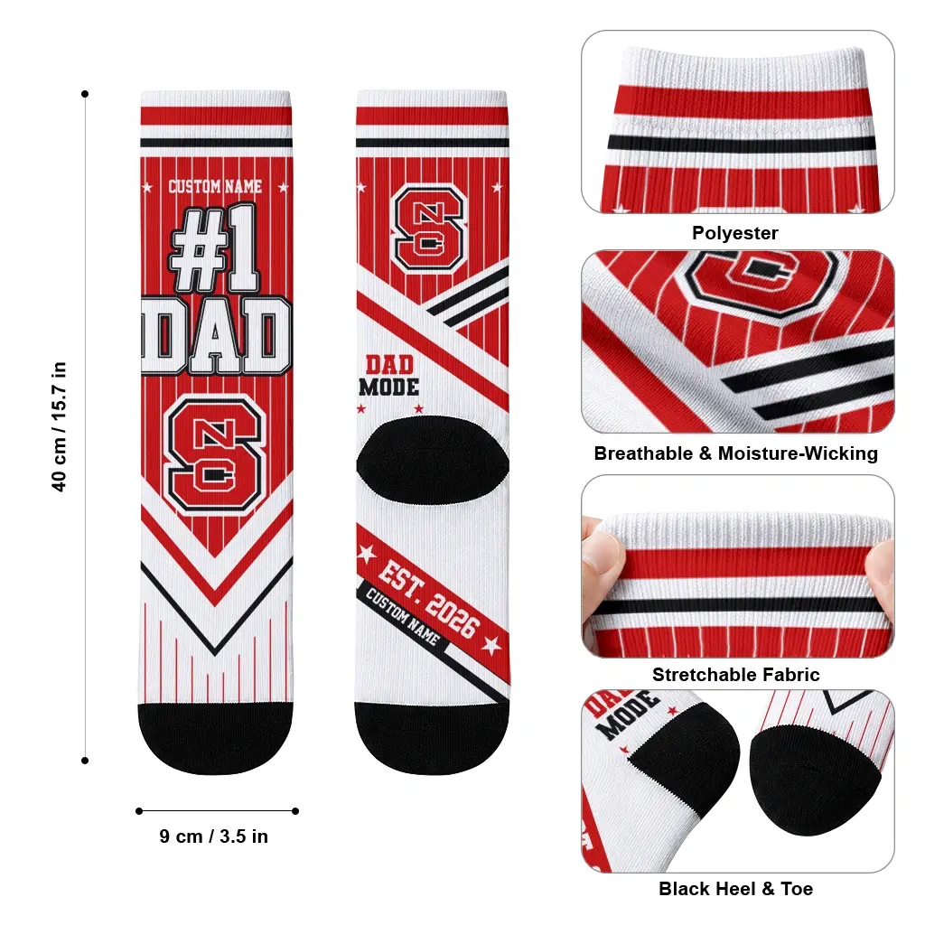 Nc State Wolfpack Socks Custom Pinstripe Chevron Red White High Quality Nc State Wolfpack Socks Custom Pinstripe Chevron Red White High Quality