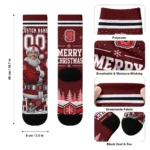 Nc State Wolfpack Socks Custom Snowy Scene Red White Best Selling