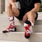 Nc State Wolfpack Socks Custom Woodland Camo Red Best Selling