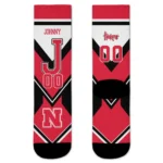 Nebraska Cornhuskers Socks Customized Arrow Blocks Red Best Selling