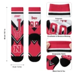 Nebraska Cornhuskers Socks Customized Arrow Blocks Red Best Selling