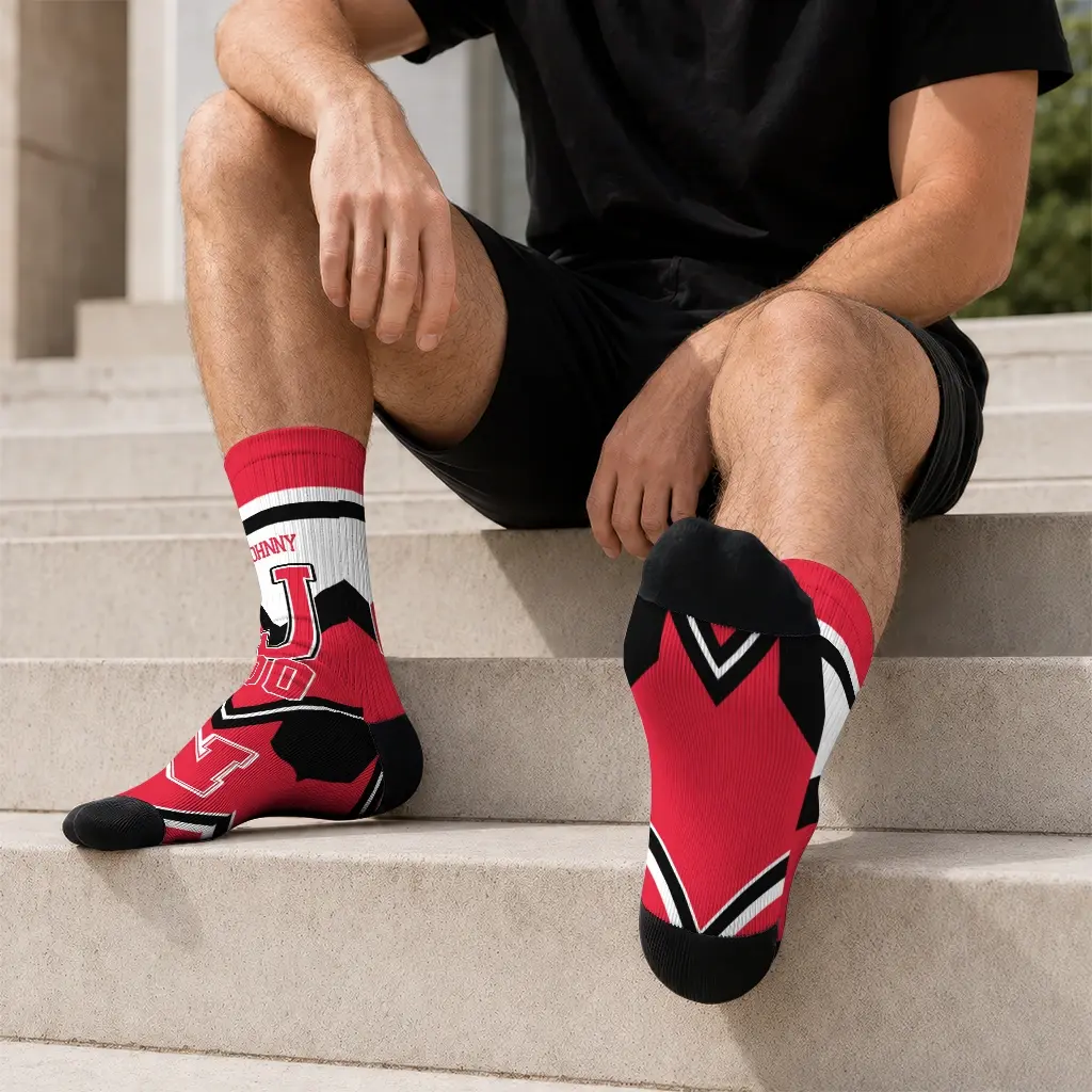 Nebraska Cornhuskers Socks Customized Arrow Blocks Red Latest Model Nebraska Cornhuskers Socks Customized Arrow Blocks Red Latest Model