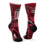 Nebraska Cornhuskers Socks Customized Leopard Print Red Black Best Selling