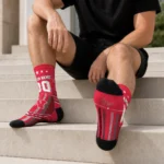 Nebraska Cornhuskers Socks Customized Star Stripes Red White Best Selling