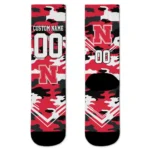 Nebraska Cornhuskers Socks Customized Woodland Camo Red Best Selling