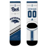 Nevada Wolf Pack Socks Customized Nautical Icons Blue White Best Selling