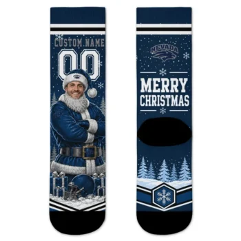 Nevada Wolf Pack Socks Customized Snowy Scene Blue White Best Selling