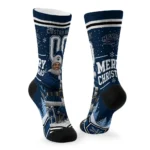 Nevada Wolf Pack Socks Customized Snowy Scene Blue White Best Selling