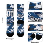 Nevada Wolf Pack Socks Customized Woodland Camo Blue Best Selling