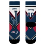 New England Patriots Socks Custom Arrow Blocks Blue Best Selling