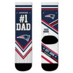 New England Patriots Socks - Custom Pinstripe Chevron Blue White