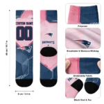 New England Patriots Socks Customized Geometric Tech Blue Best Selling