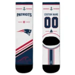 New England Patriots Socks - Personalized Nautical Icons Blue White