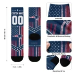 New England Patriots Socks Personalized Star Stripes Blue White Best Selling