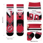 New Jersey Devils Socks Customized Arrow Blocks Red Best Selling