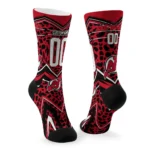 New Jersey Devils Socks Customized Leopard Print Red Black Best Selling