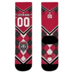 New Mexico Lobos Socks Custom Argyle Pattern Red Best Selling