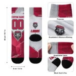 New Mexico Lobos Socks Custom Geometric Tech Red Best Selling