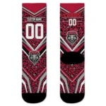 New Mexico Lobos Socks Custom Leopard Print Red Black Best Selling