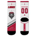 New Mexico Lobos Socks Custom Nautical Icons Red White Best Selling