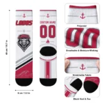 New Mexico Lobos Socks Custom Nautical Icons Red White Best Selling