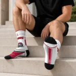 New Mexico Lobos Socks Custom Nautical Icons Red White Best Selling