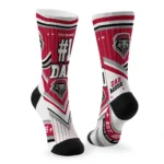 New Mexico Lobos Socks Custom Pinstripe Chevron Red White Best Selling