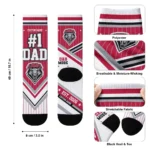 New Mexico Lobos Socks Custom Pinstripe Chevron Red White Best Selling