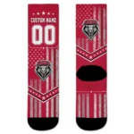 New Mexico Lobos Socks Custom Star Stripes Red White Best Selling
