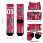 New Mexico Lobos Socks Custom Star Stripes Red White Best Selling