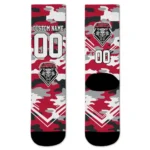 New Mexico Lobos Socks Custom Woodland Camo Red Best Selling