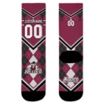 New Mexico State Aggies Socks Custom Argyle Pattern Crimson Best Selling