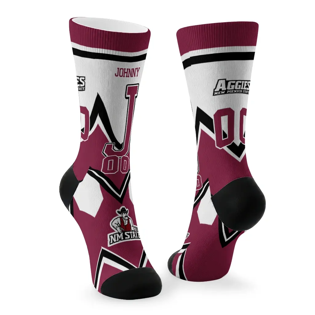 New Mexico State Aggies Socks Custom Arrow Blocks Crimson Fashion Forward New Mexico State Aggies Socks Custom Arrow Blocks Crimson Fashion Forward